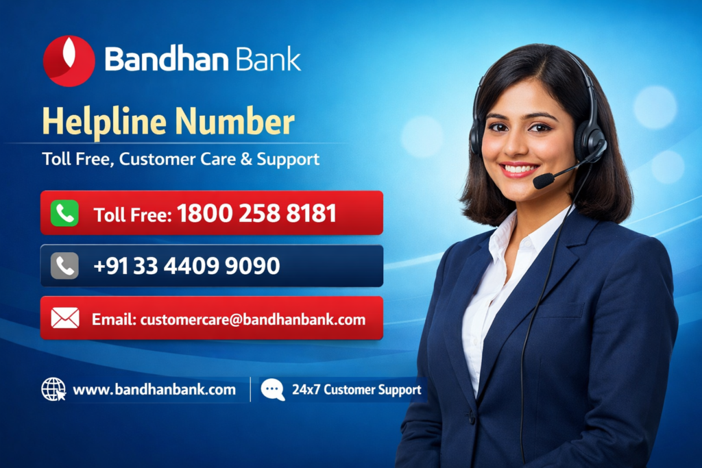 Bandhan Bank Helpline Number – Toll Free, Customer Care, Contact Details & Support