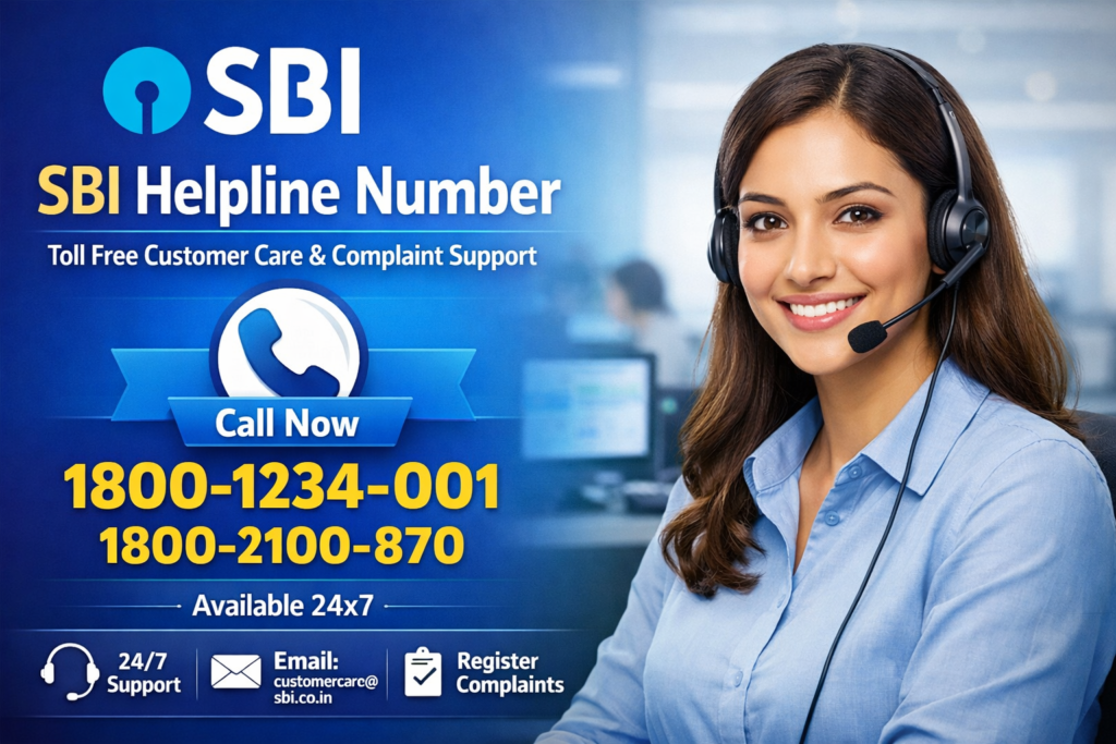 SBI Helpline Number – Toll Free Customer Care, Complaint & Support
