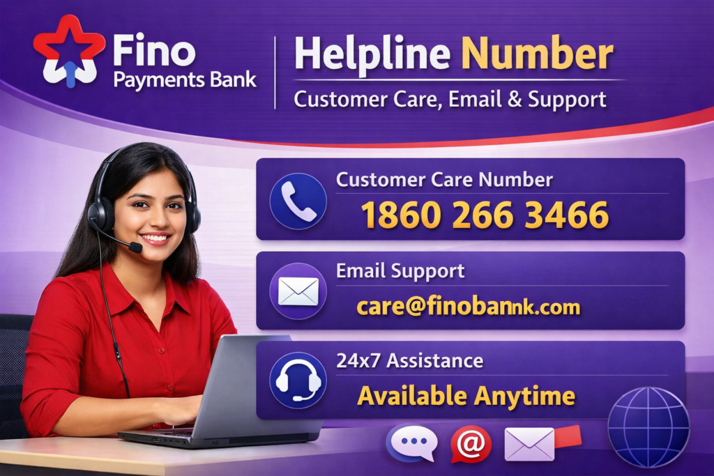 Fino Payments Bank Helpline Number 1800 268 1000 | Customer Care, Email & Support