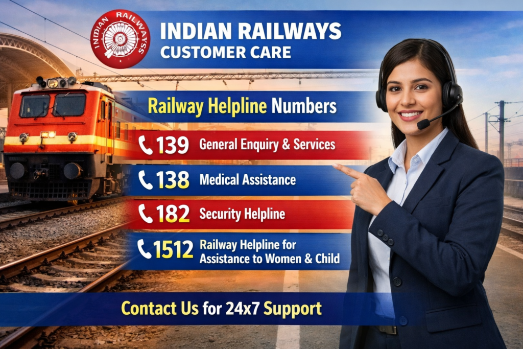 Railway Helpline Number – Toll Free, Customer Care & Enquiry Support (24×7)