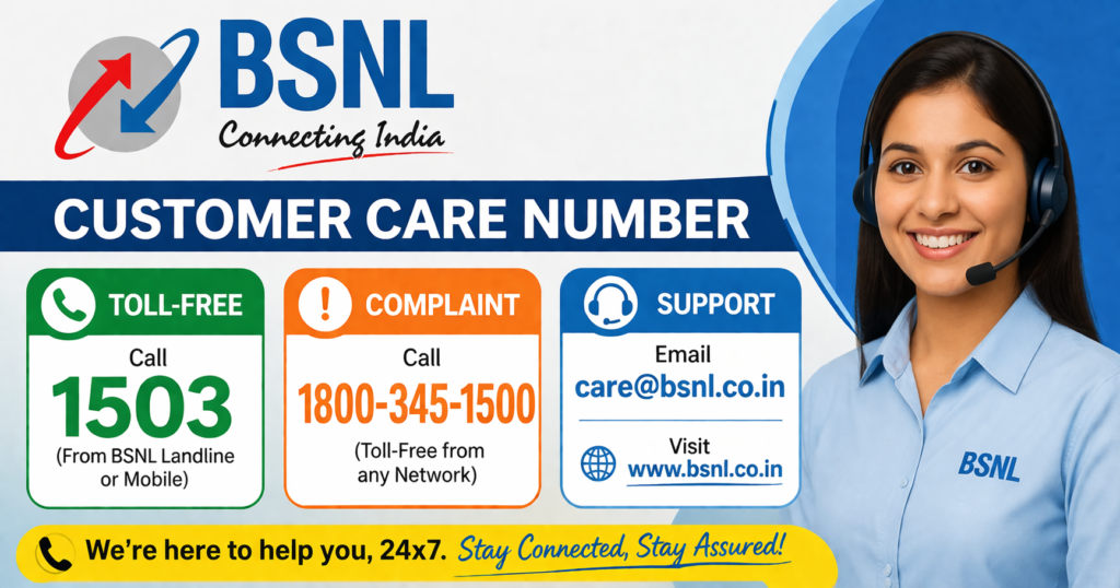 BSNL Customer Care Number: Toll-Free, Complaint & Support Helpline List