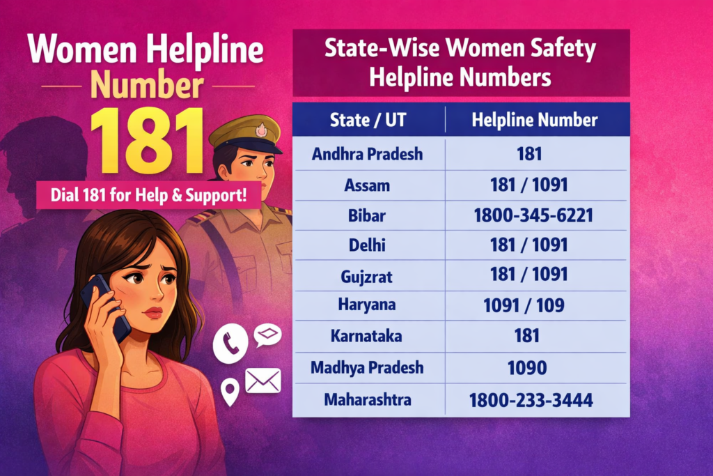 Women Helpline Number 181 | State-Wise Women Safety Helpline Numbers India