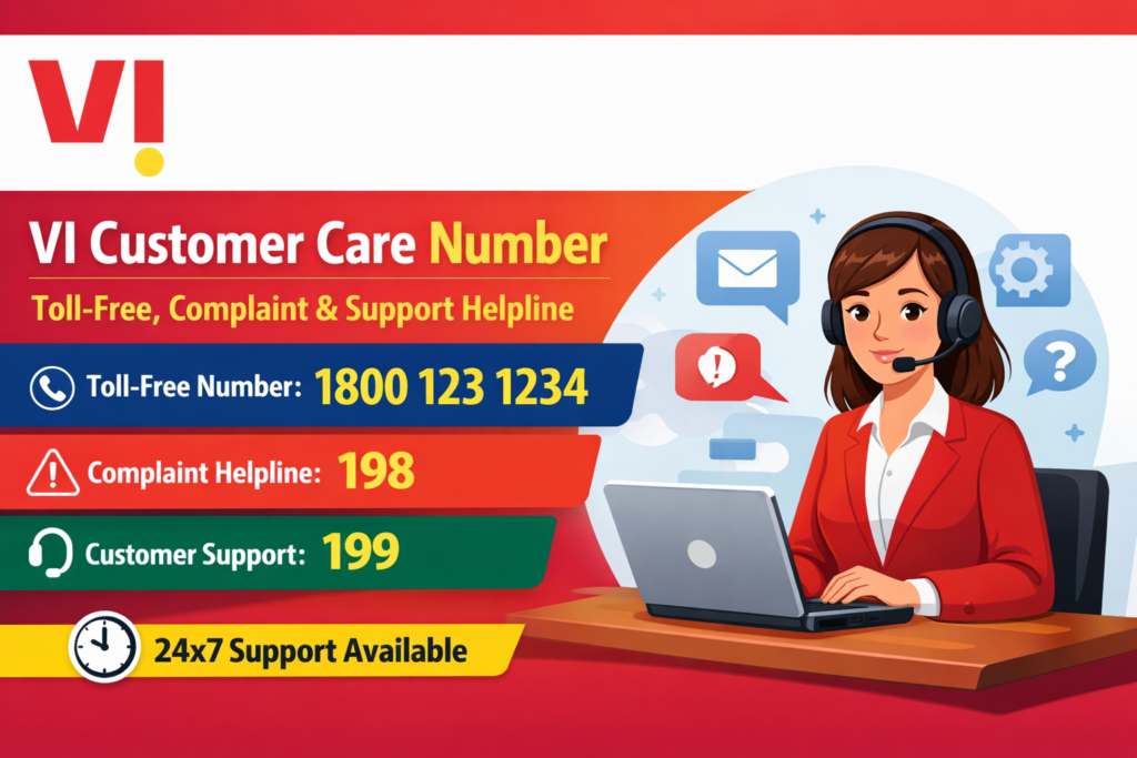 VI Customer Care Numbe: Toll-Free, Complaint, WhatsApp & Support Helpline