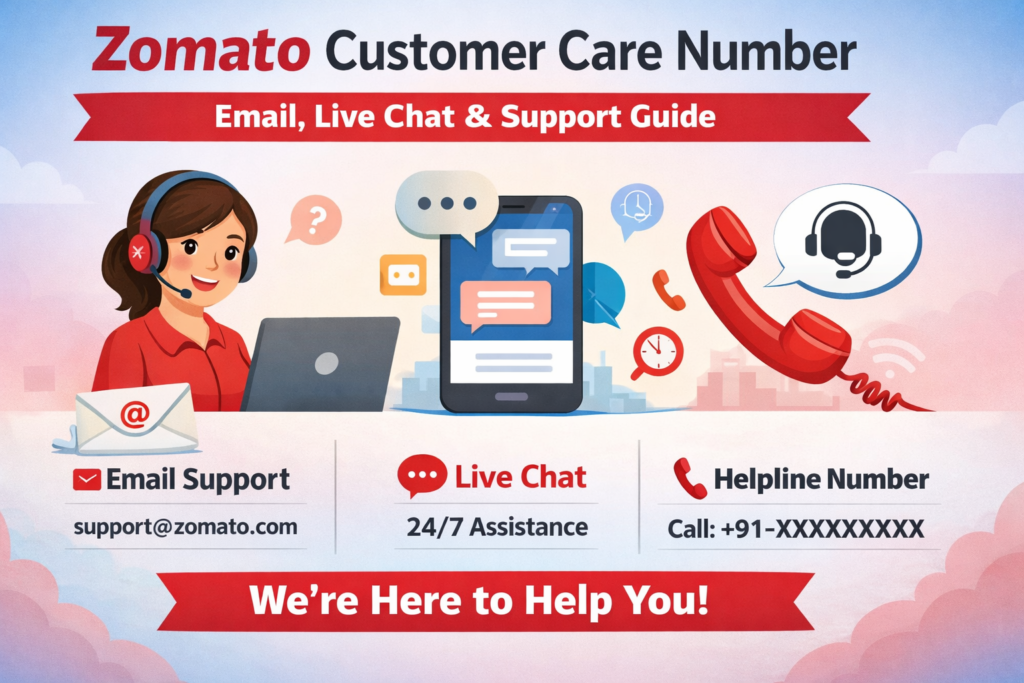 Zomato Customer Care Number: Email, Live Chat & Support
